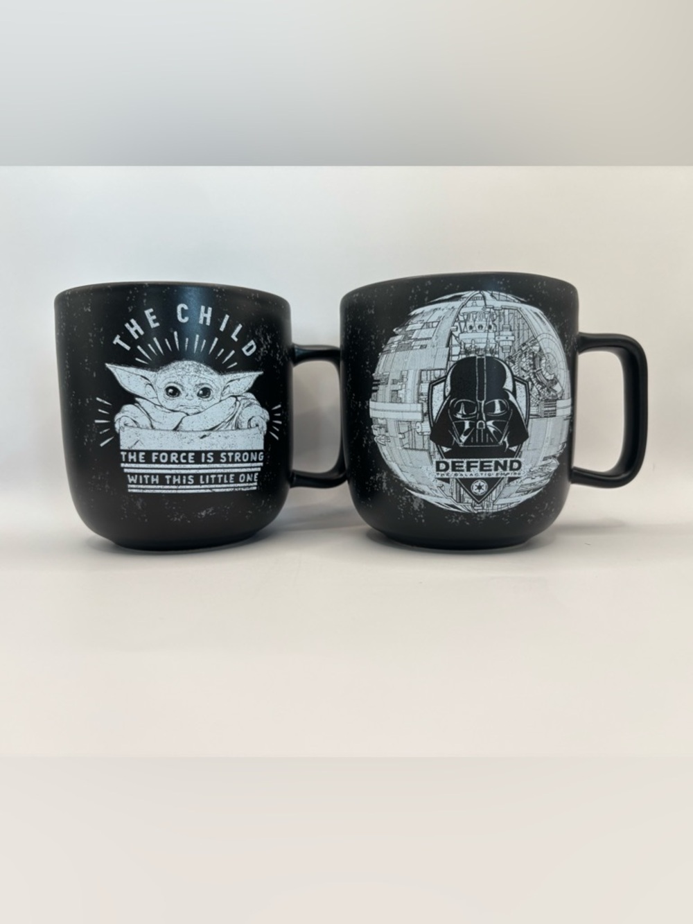 Williams Sonoma Black Star Wars The Child and Darth Vader Mug Set of 2